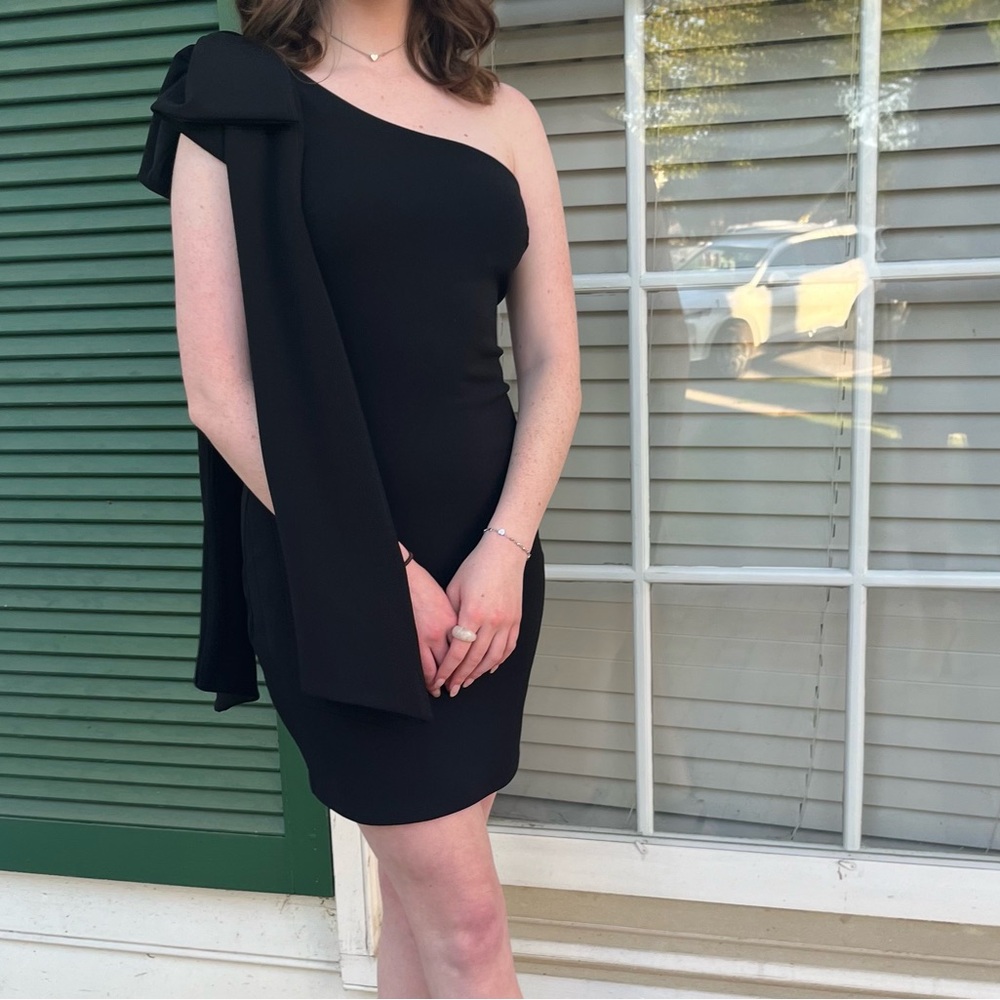 american threads black semi-formal dress